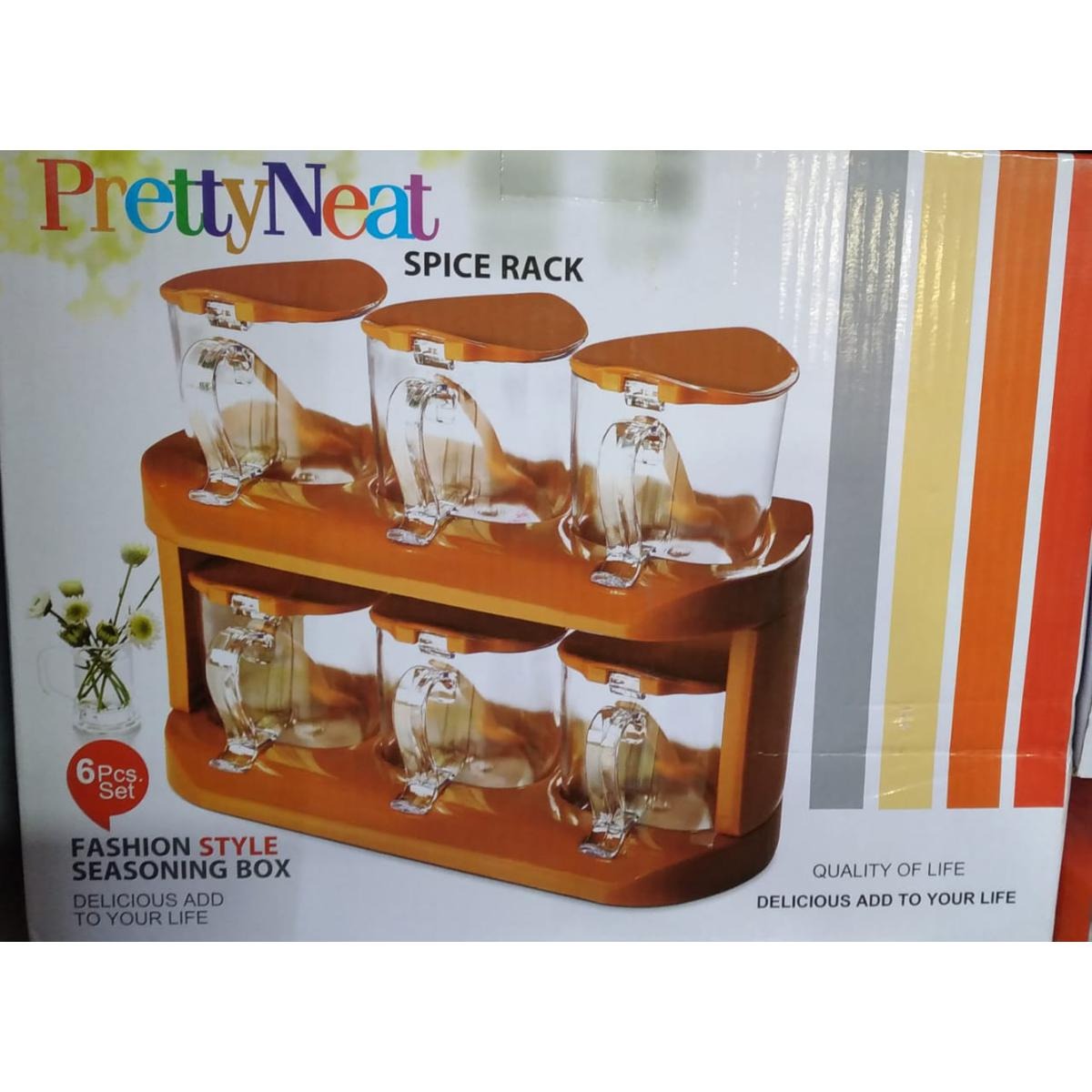 6pcs Masala Box Set - Pure Plastic - Food Grade Material -