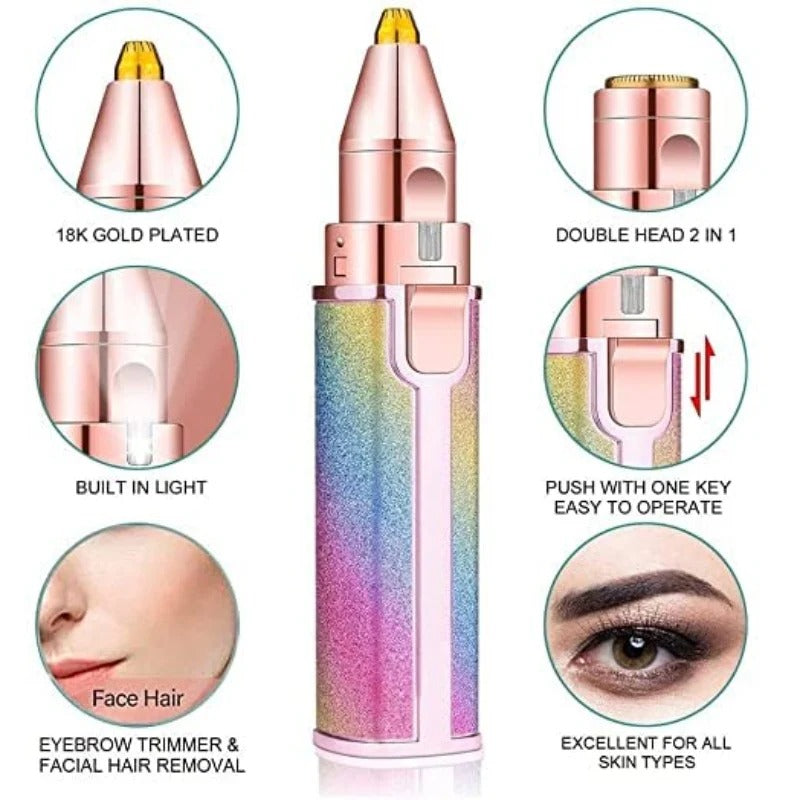 2-in-1 LED Precision Trimmer – Tool for Face & Eyebrows {30% Off Spacial }
