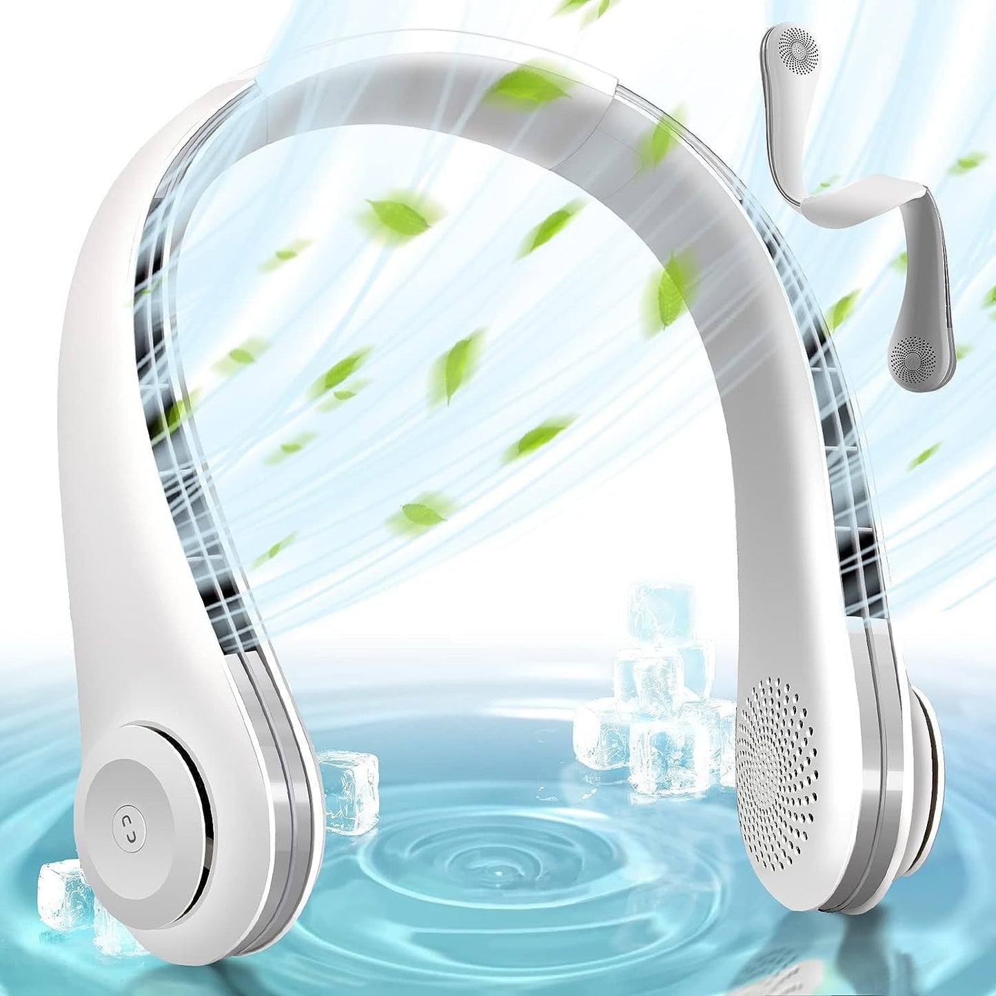Portable Neck Fan – Bladeless, Wireless & Rechargeable USB Mini Fan for Hands-Free Cooling