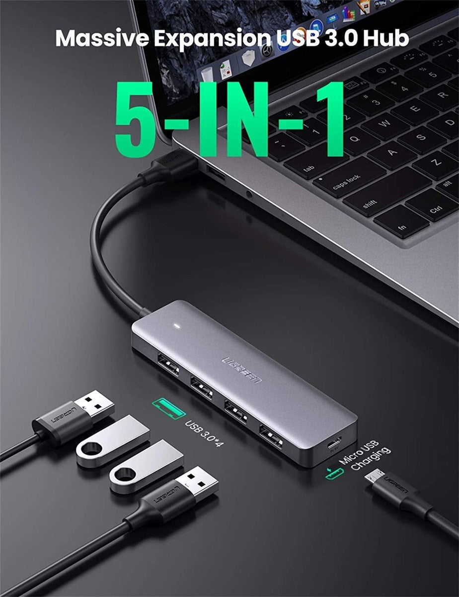 USB Hub 4-in-1 / 3-in-1 – High-Speed Multiport USB Splitter for Laptops, PCs & More