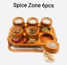 6pcs Masala Box Set - Pure Plastic - Food Grade Material -