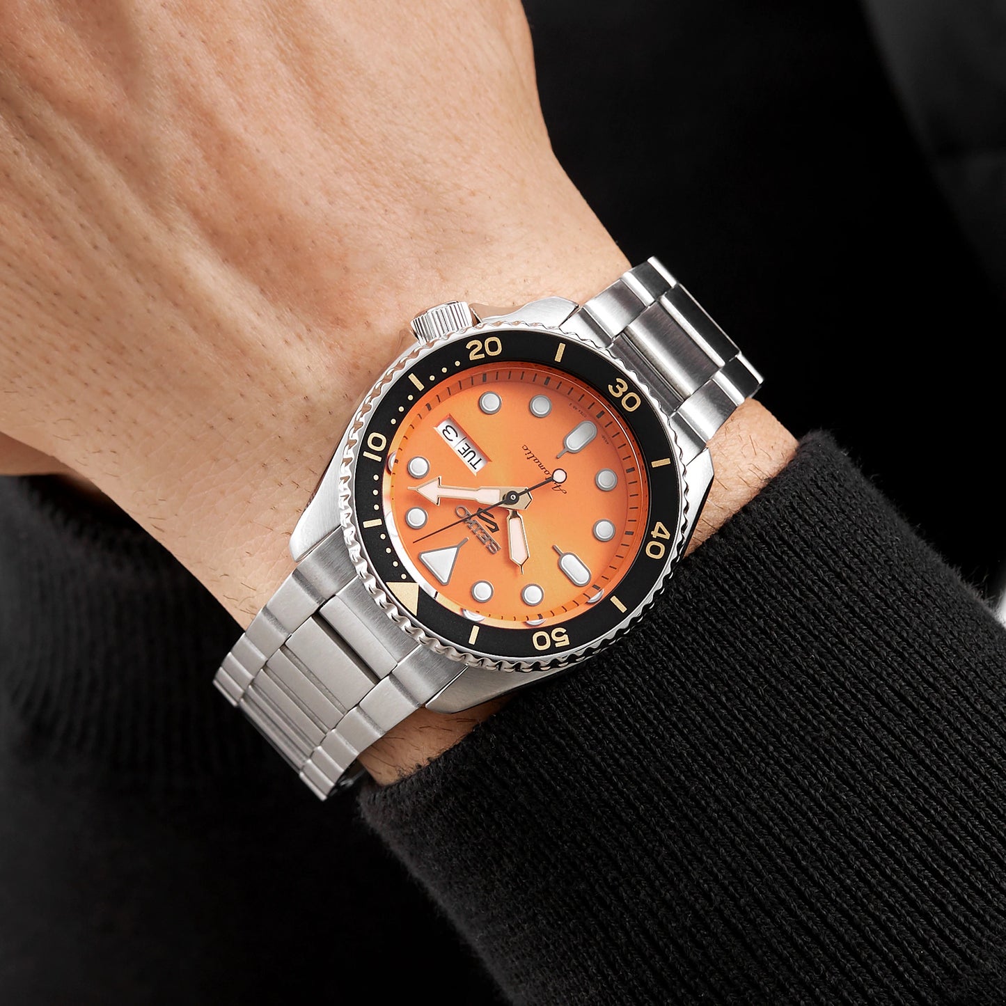 Seiko 5 Sports GMT "Mikan Orange" SKX Re-Interpretation Men's Automatic Watch – SSK005