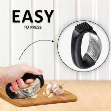 Stainless Steel Garlic Crusher, Garlic Grinder, Hand Held Garlic Press